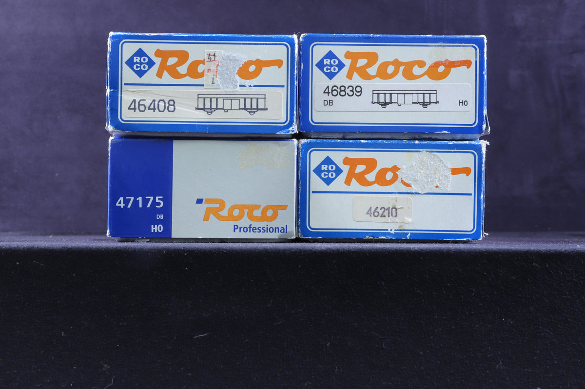 Roco HO 46408/6408/6839/7175 Rake of 4 Assorted Wagons in DB Bauxite