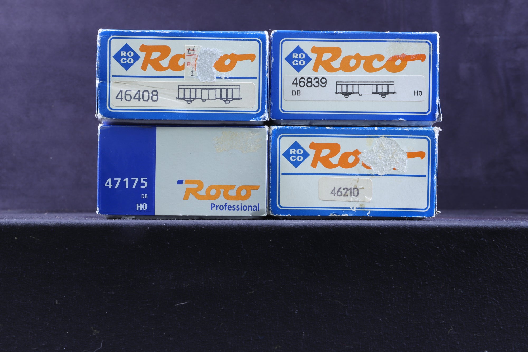 Roco HO 46408/6408/6839/7175 Rake of 4 Assorted Wagons in DB Bauxite