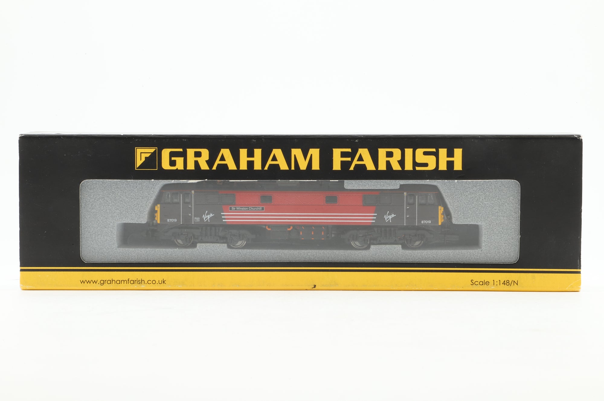 Graham Farish N 371-751 Class 87 Electric Locomotive '87019' 'Sir Winston Churchill' Virgin Trains