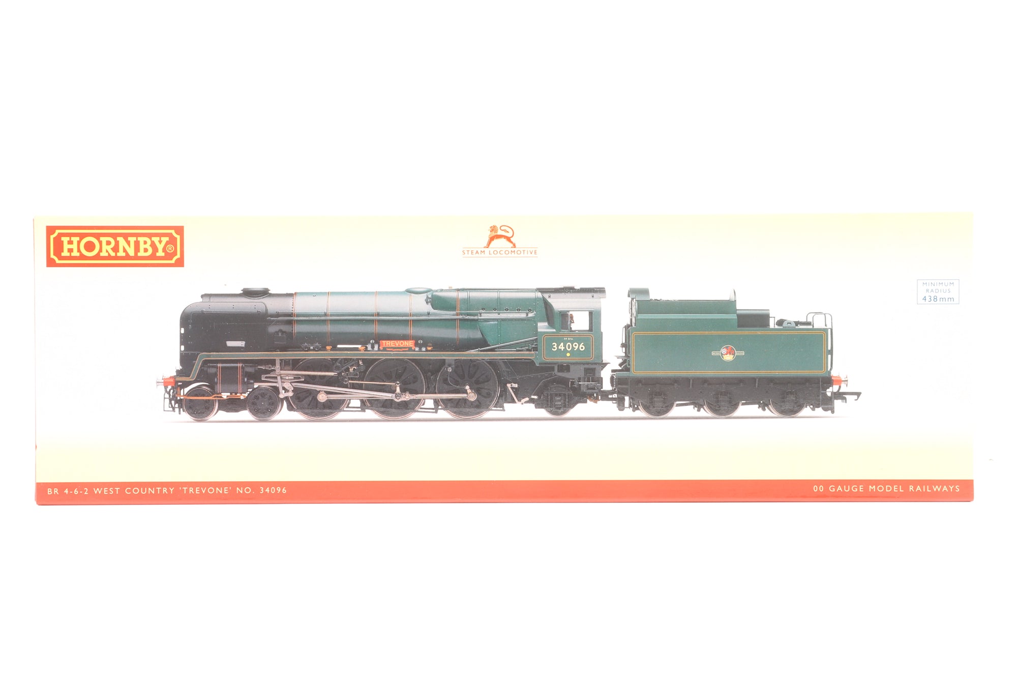 Hornby OO R3524 Rebuilt West Country '34096' 'Trevone' BR Lined Green L/C