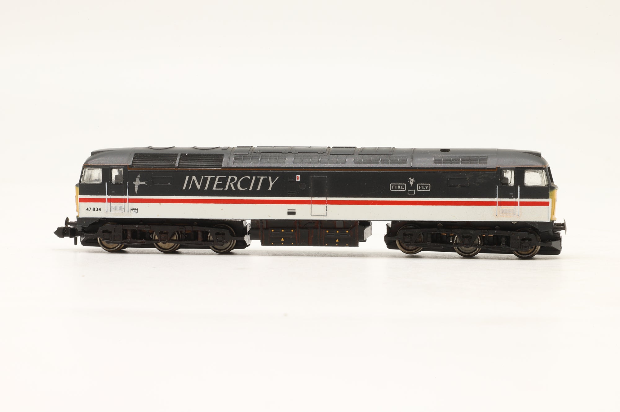 Graham Farish N 8028 Class 47 47834 'Fire Fly' in BR Intercity Swallow Livery