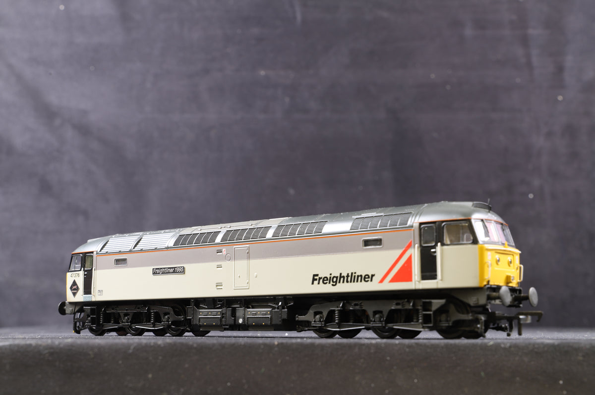 Bachmann OO Class 47 &#39;47376&#39; Freightliner Triple Grey, Professional Re-paint, Re-number &amp; Re-livery, DCC Sound