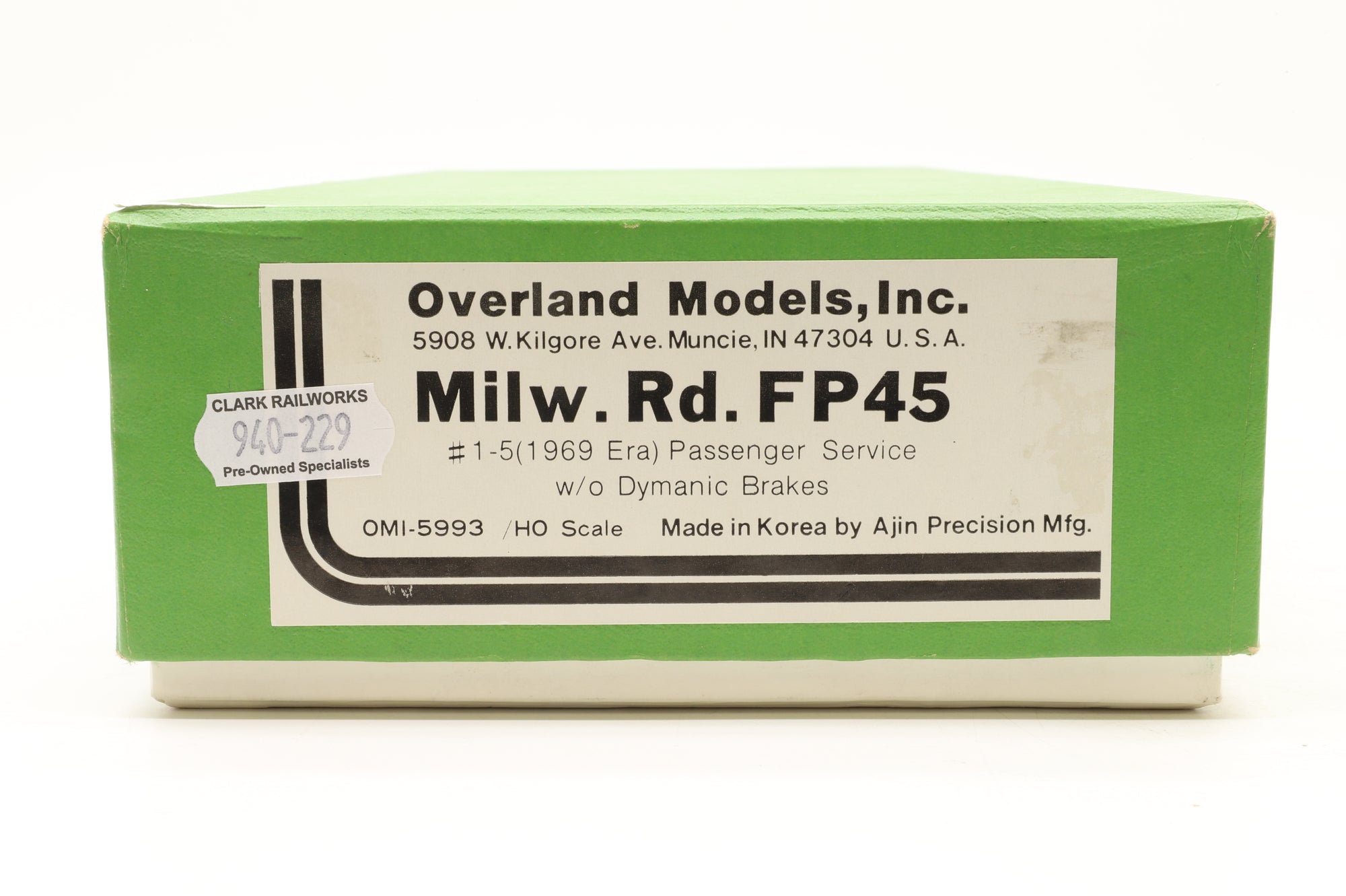 Overland Models/Ajin Precision HO 5993 Mile.Rd.FP45 #1-5 (1969 Era) Passenger Service w/o Dynamic Brake, Factory Painted