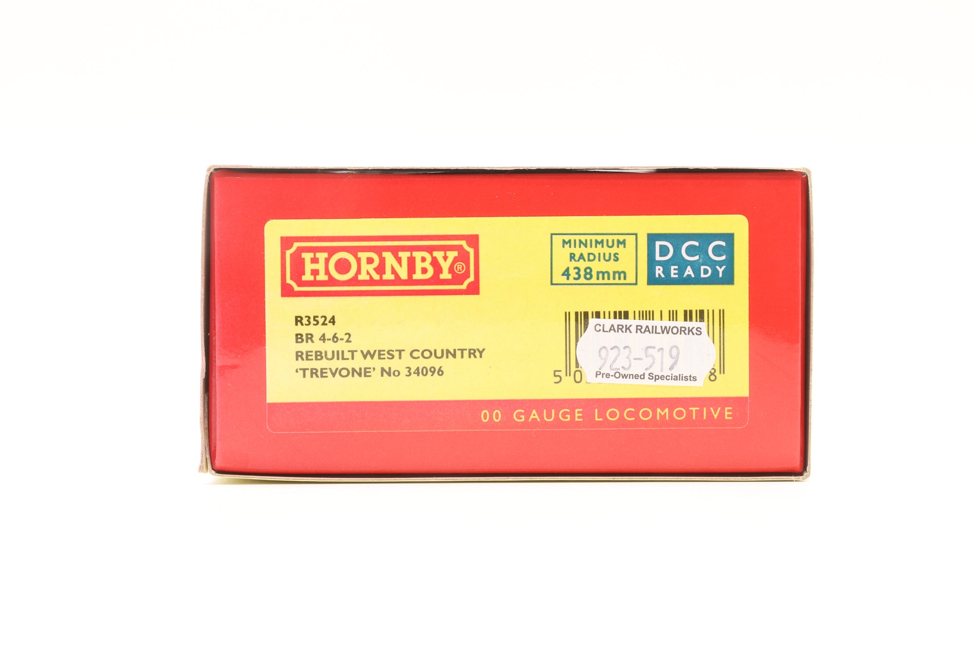 Hornby OO R3524 Rebuilt West Country '34096' 'Trevone' BR Lined Green L/C