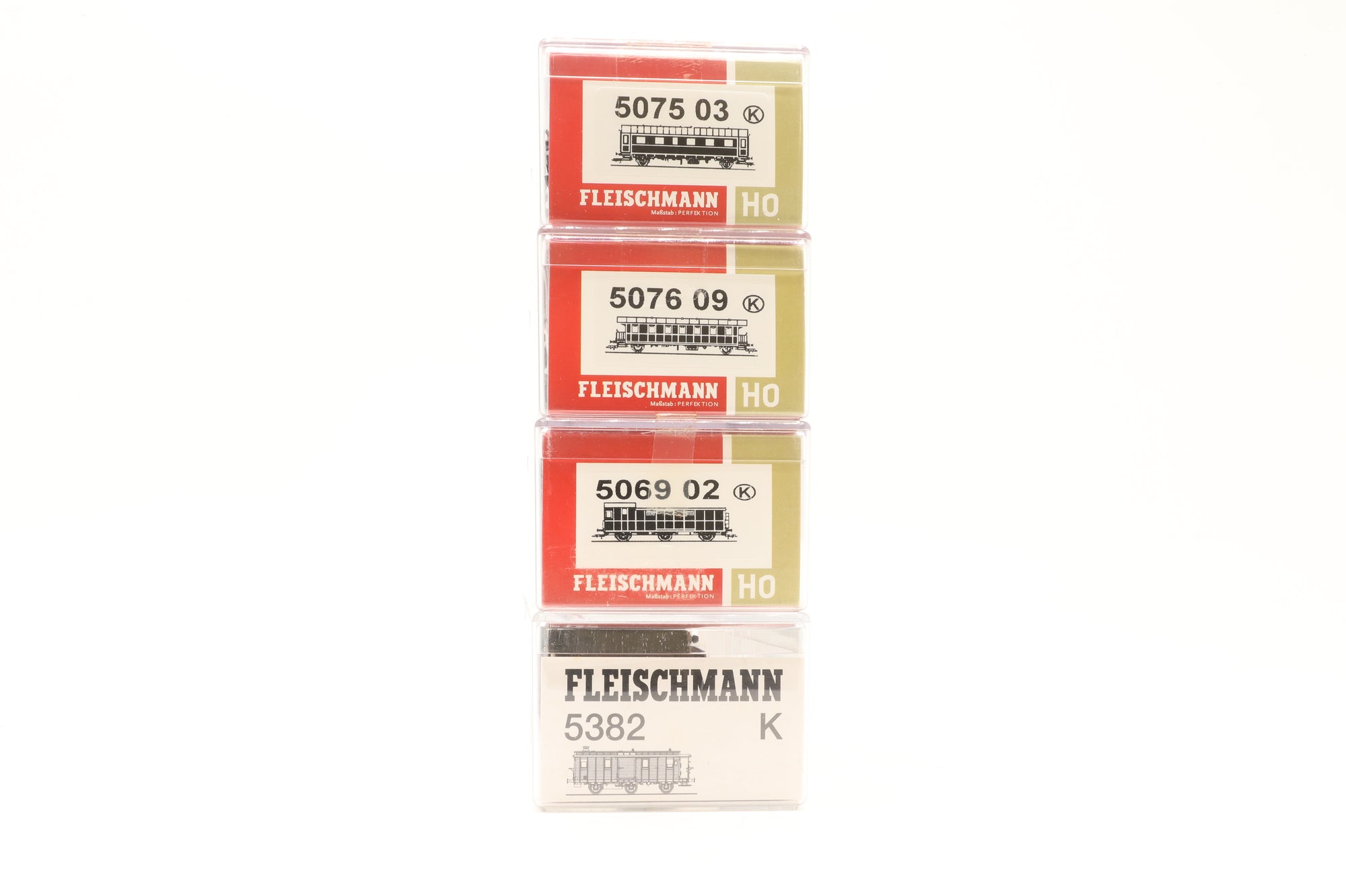 Fleischmann HO Rake Of 4 Assorted Vehicles Inc. 5075 03, 5076 09, 5069 02 & 5382