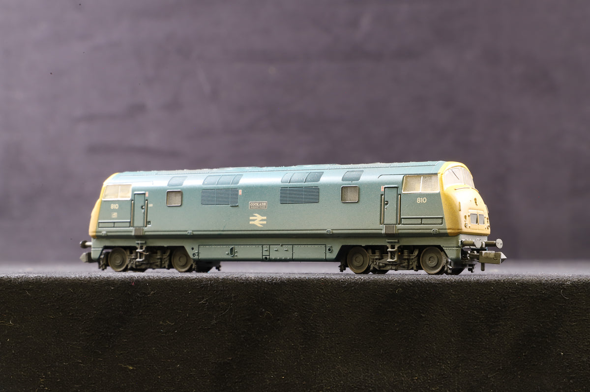 Graham Farish N 371-605 Class 42 &#39;810&#39; &#39;Cockade&#39; BR Blue Weathered DCC Fitted