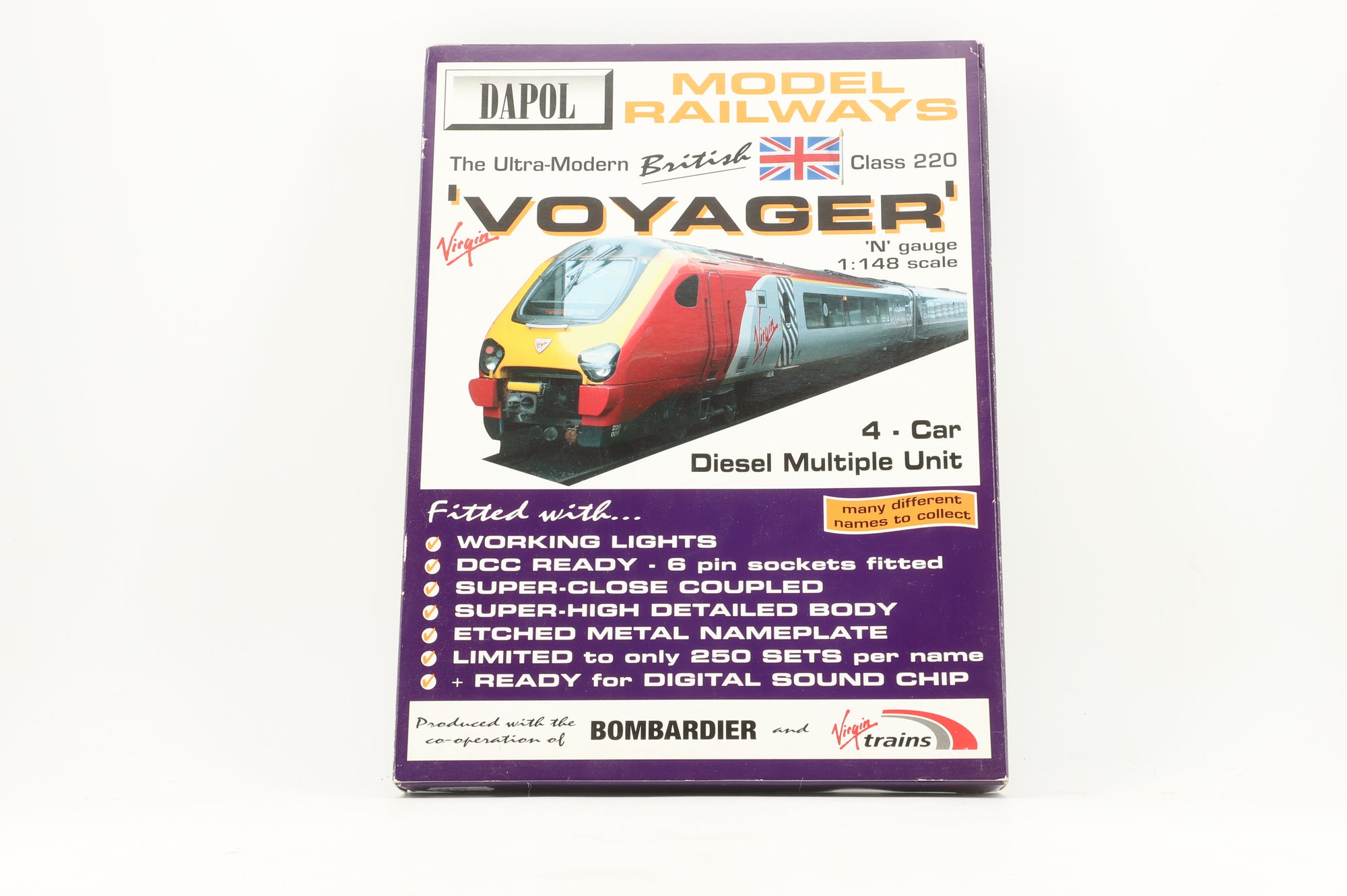 Dapol N ND-063D Class 220 4 Car Grampian Voyager DMU '220 032' 'Grampian Voyager', Virgin Trains livery