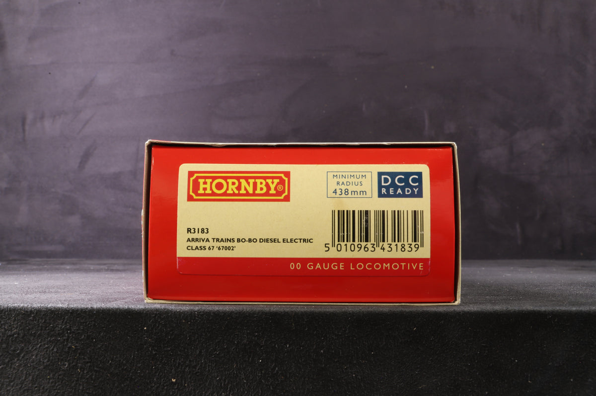 Hornby OO R3183 Arriva Trains Bo-Bo Diesel Electric Class 67 &#39;67002&#39;