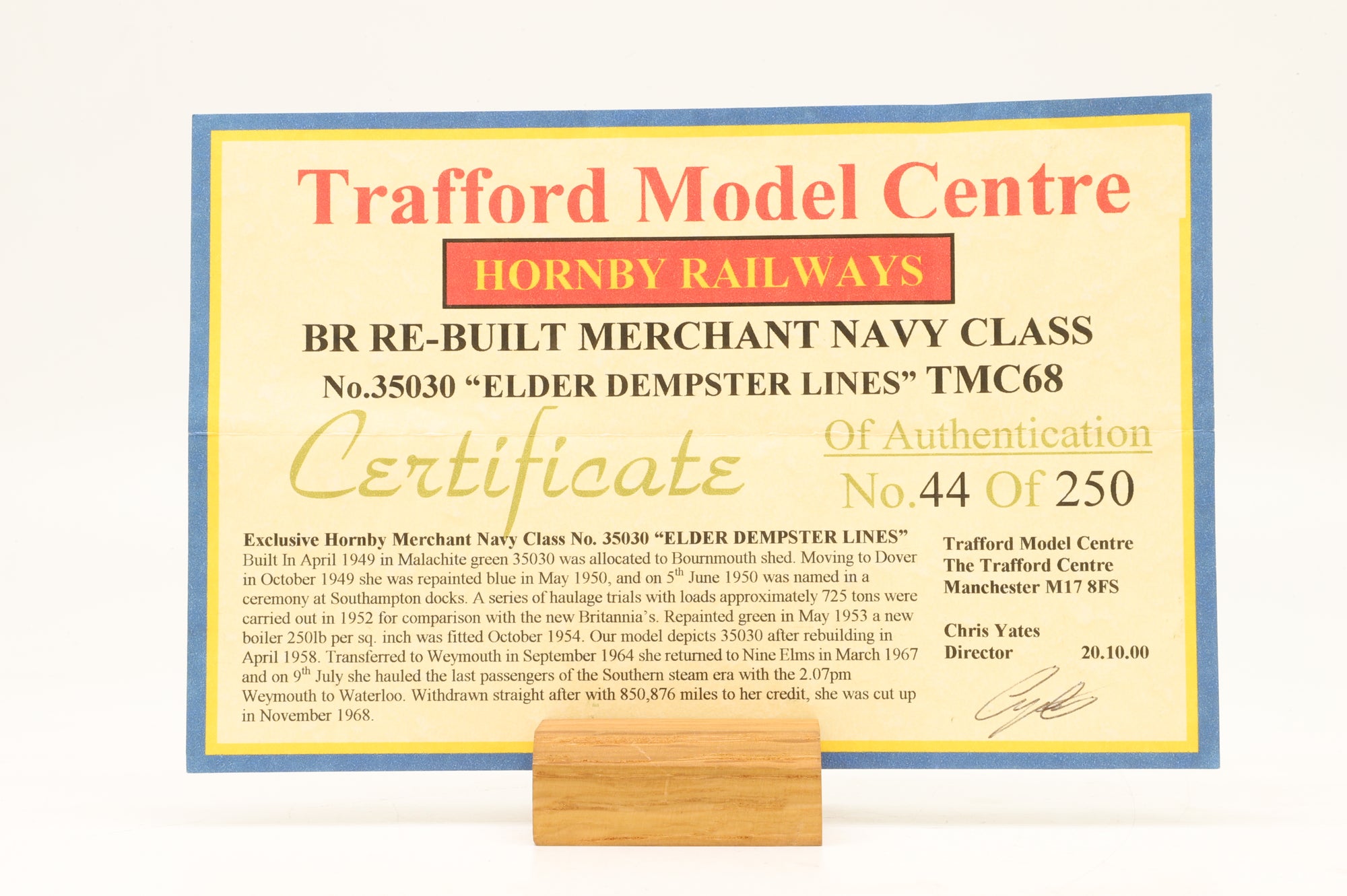Hornby OO TMC68 BR Merchant Navy Class '35030' 'Elder Dempster Lines' BR Green