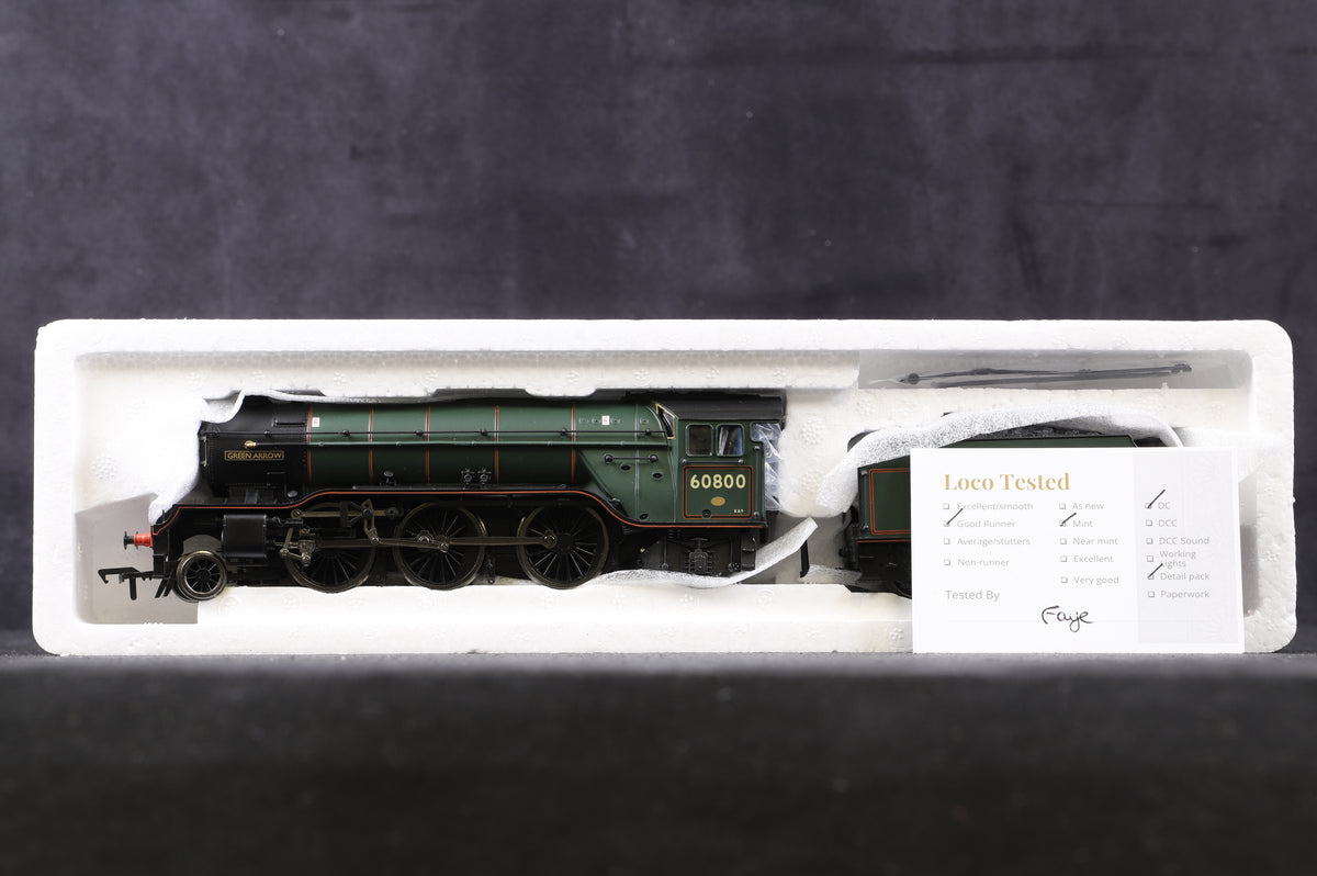 Bachmann OO 31-559 Class V2 &#39;60800&#39; &#39;Green Arrow&#39; BR Green L/C