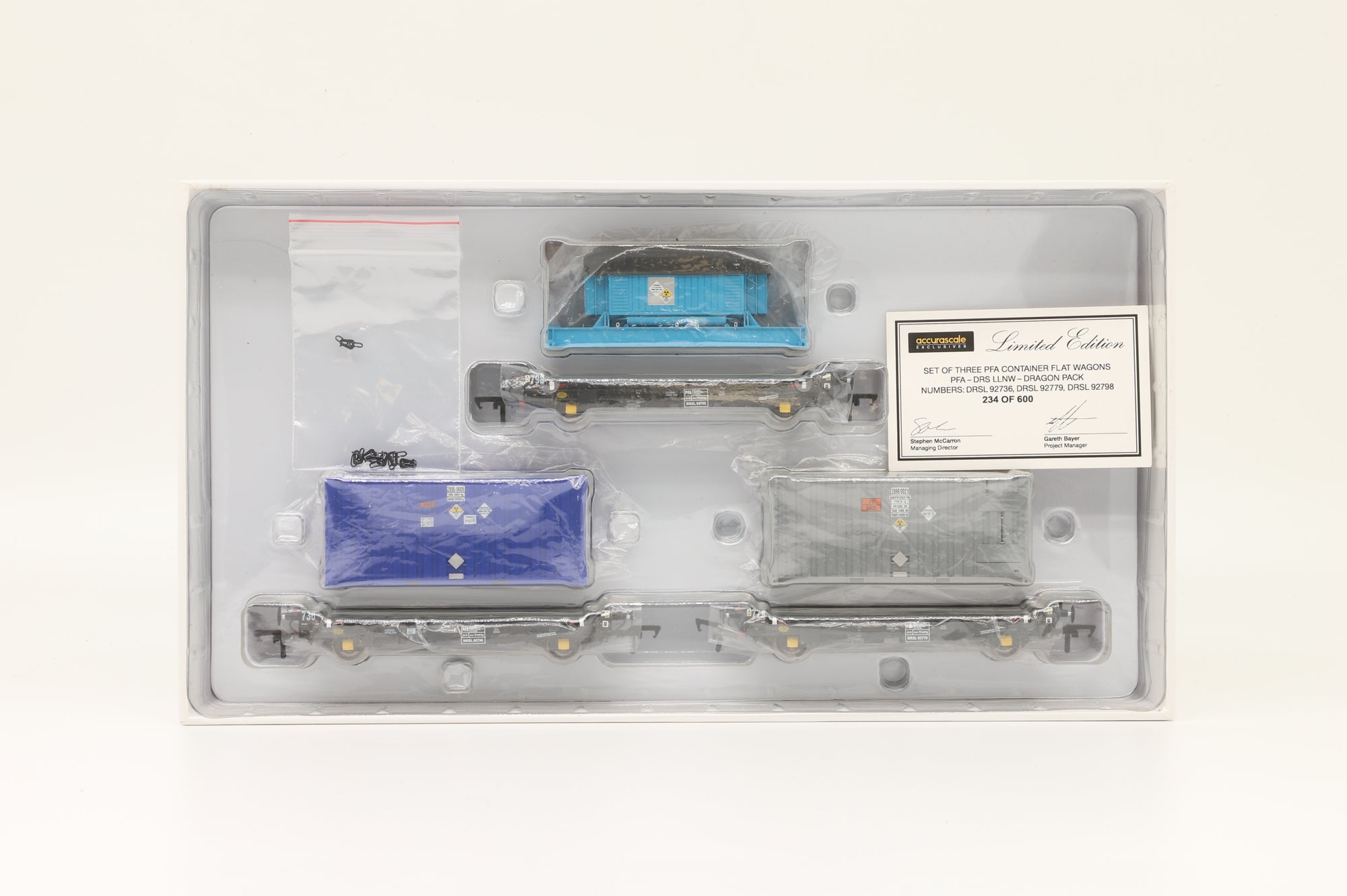 Accurascale ACC2093DRG PFA Container Wagon Pack DRS LLNW Dragon Pack 1