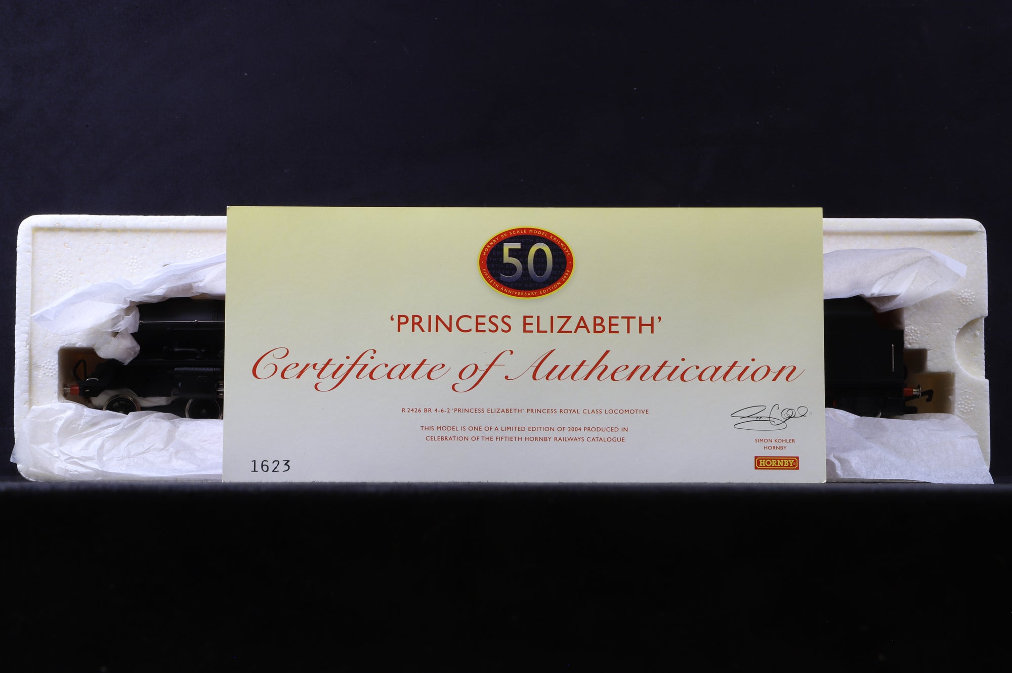 Hornby OO R2426 Princess Royal Class 4-6-2 '46201' 'Princess Elizabeth' BR Black E/C Ltd Ed 1623/2004