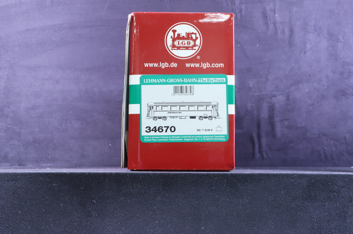 LGB G Scale 34670 RHB 1st Class Passenger Car &#39;A1255&#39;