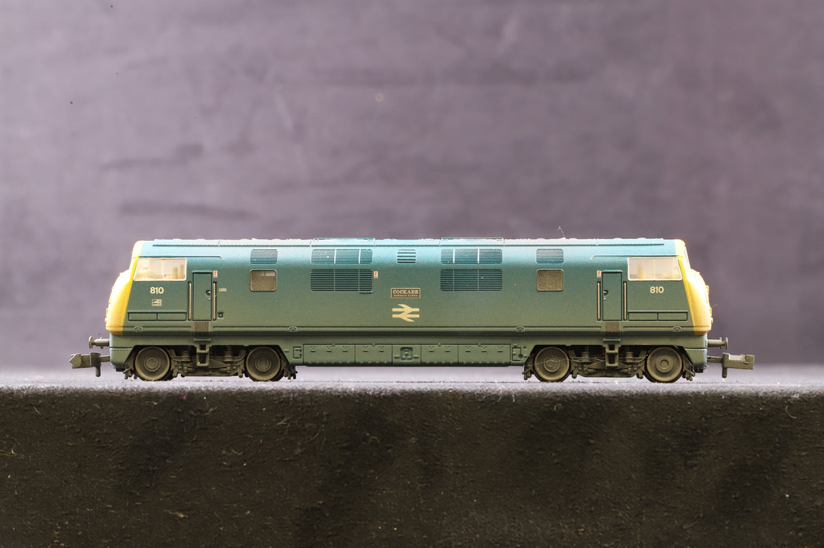 Graham Farish N 371-605 Class 42 &#39;810&#39; &#39;Cockade&#39; BR Blue Weathered DCC Fitted
