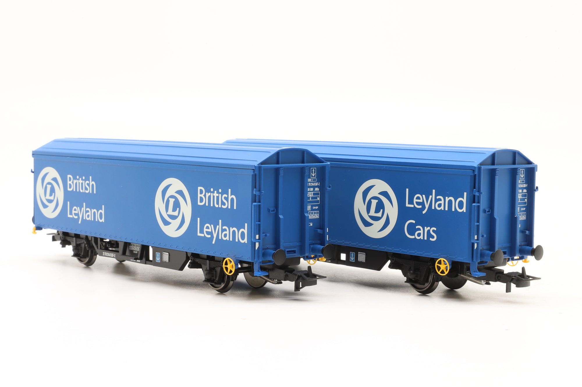 Electrotren HO 1644K/1643K Rake of 2x VQX Ferry Wagons in Leyland Blue