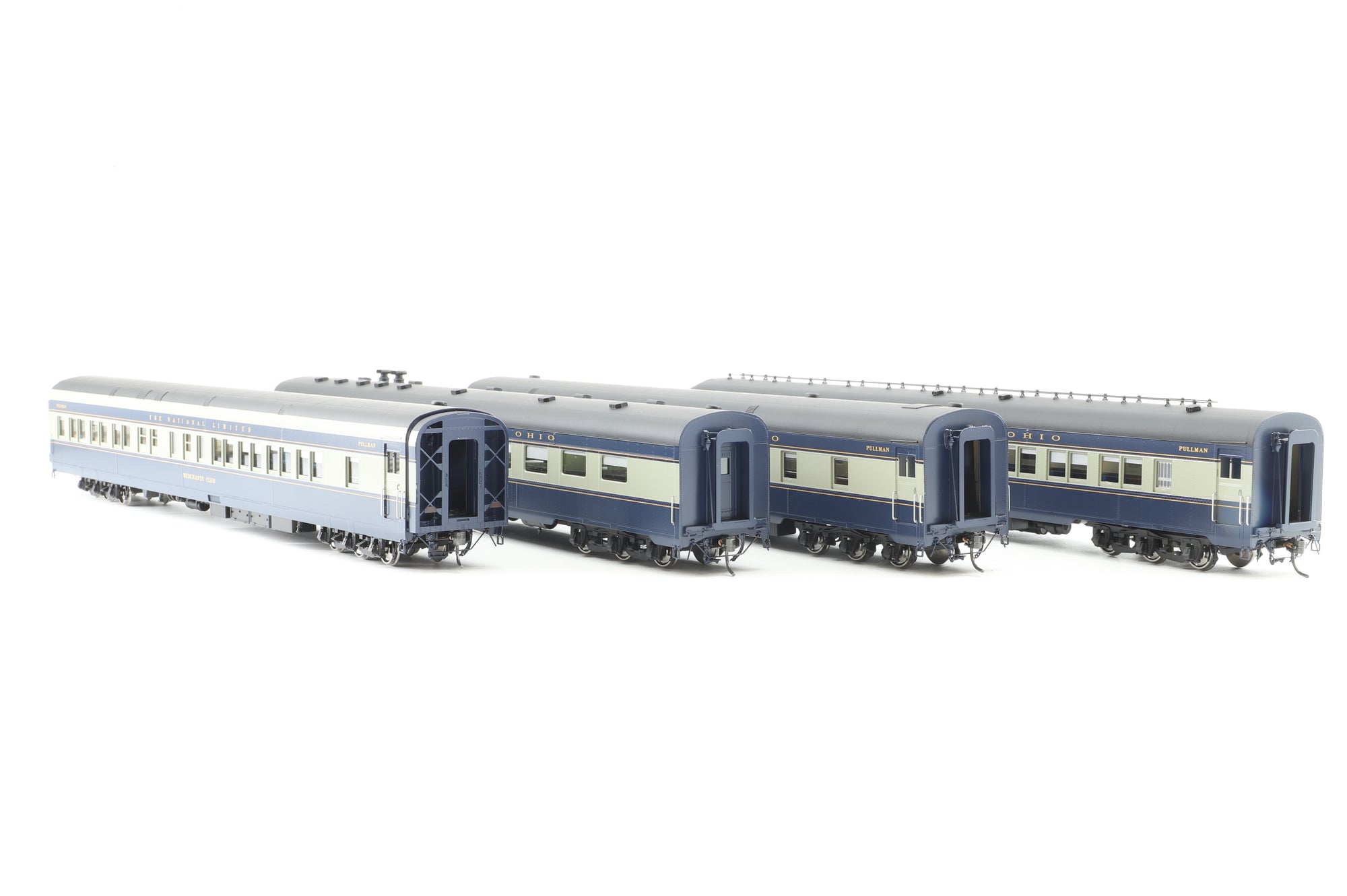 The Coach Yard HO Brass 2140 & 2140e 12-Car B&O 1950's National Limited Set