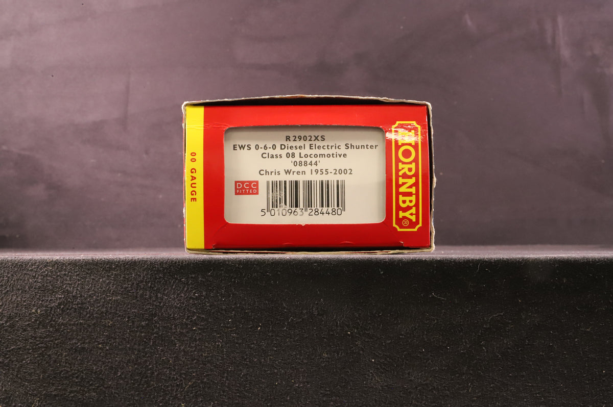 Hornby OO R2902XS Class 08 Shunter &#39;08844&#39; &#39;Chris Wren 1955-2002&#39; EWS DCC Sound