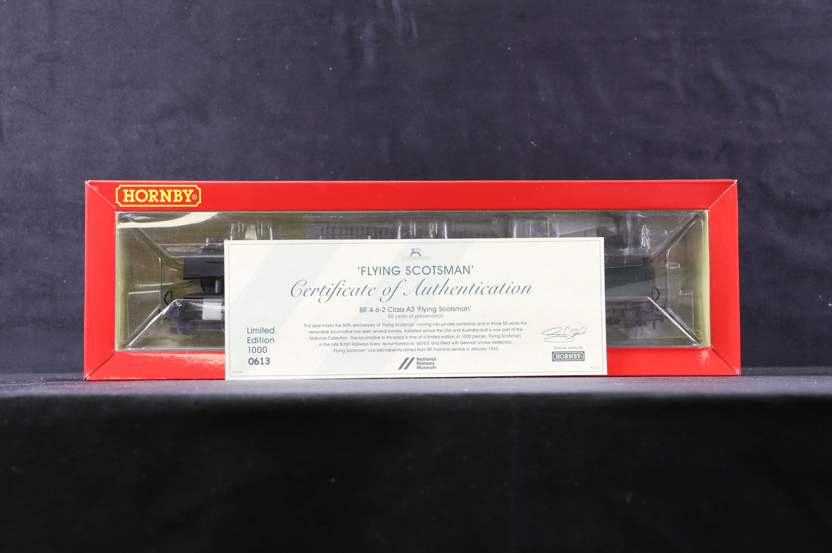 Hornby OO R3202 BR 4-6-2 Class A3 &#39;Flying Scotsman&#39; &#39;60103&#39; Weathered, Ltd Ed 613/1000