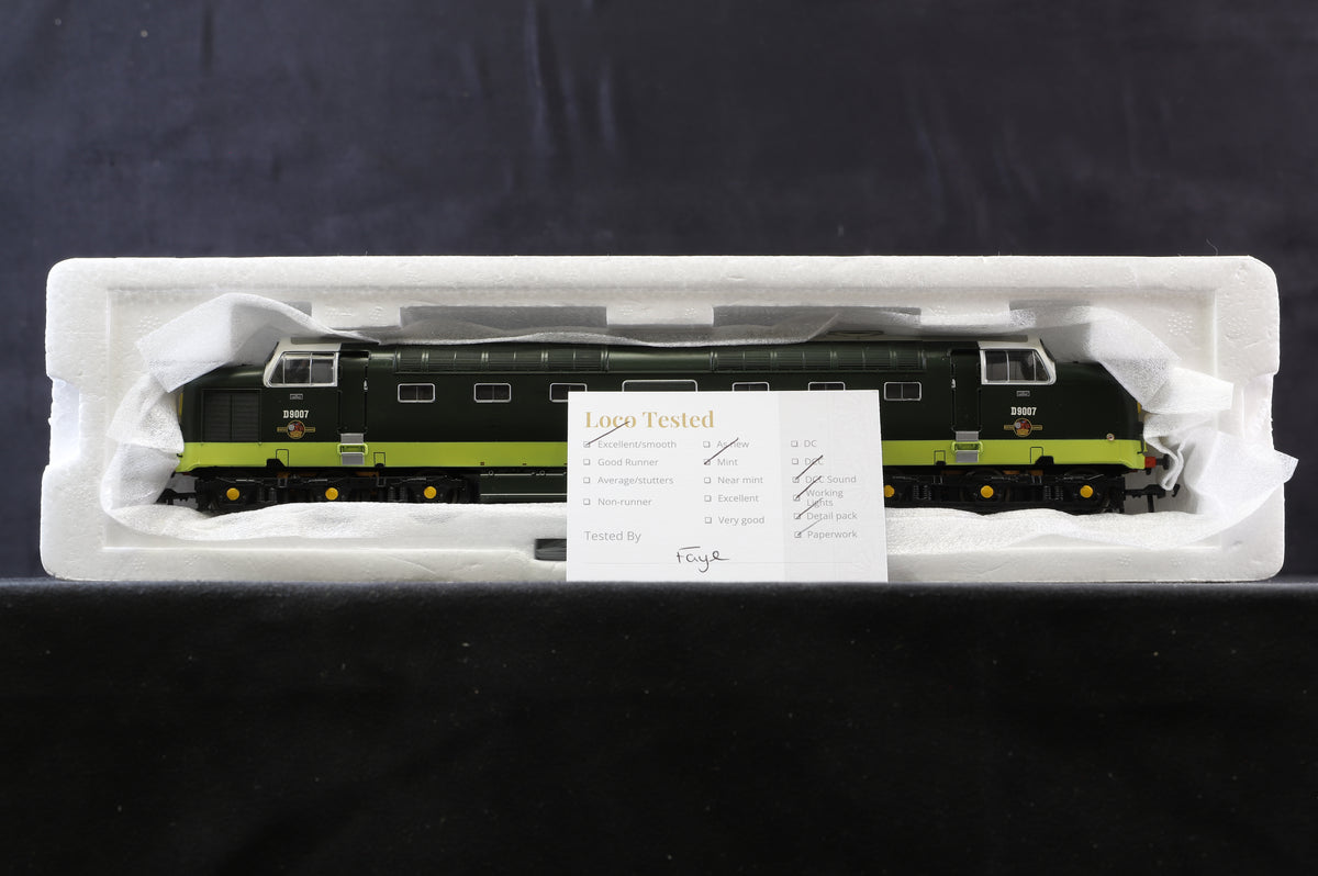Bachmann OO 32-525DS Class 55 &#39;D9007&#39; &#39;Pinza&#39; BR Two Tone Green, DCC Sound
