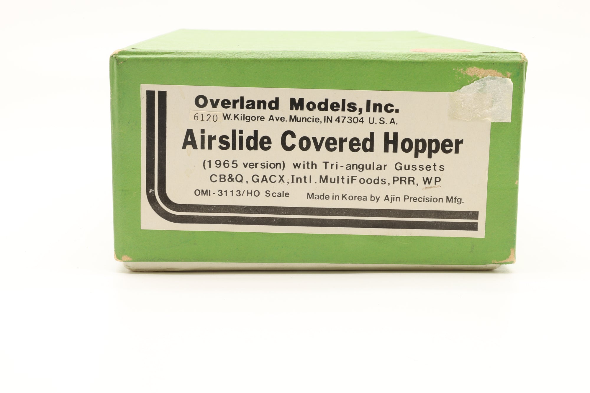 Overland Models HO Brass Airslide Covered Hopper 1965 Version