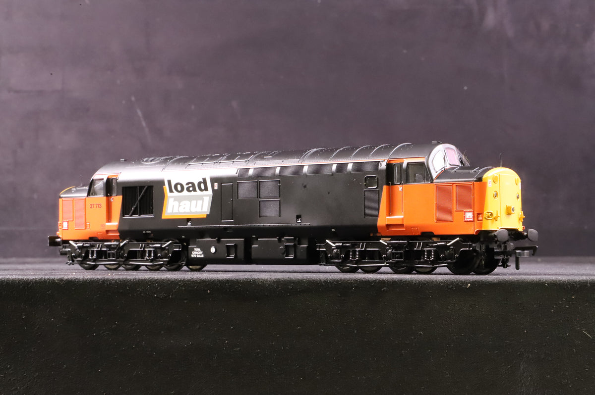 Bachmann OO 32-390Y (1/2 Locos from Pack) Class 37 37713 in Loadhaul Black/Yellow