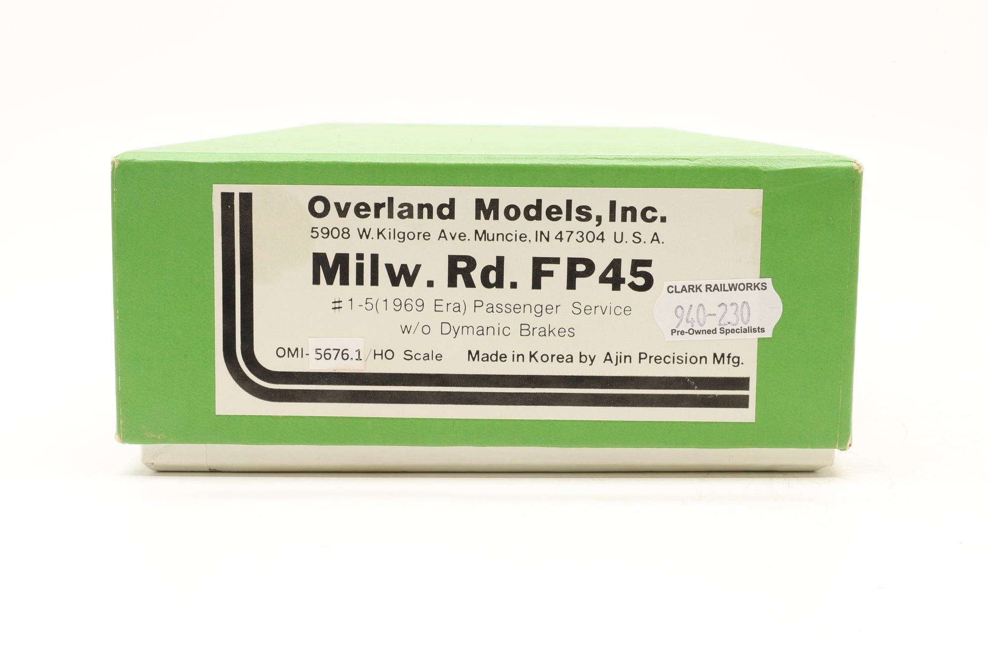 Overland Models/Ajin Precision HO 5676.1 Mile.Rd.FP45 #1-5 (1969 Era) Passenger Service w/o Dynamic Brakes, Factory Painted