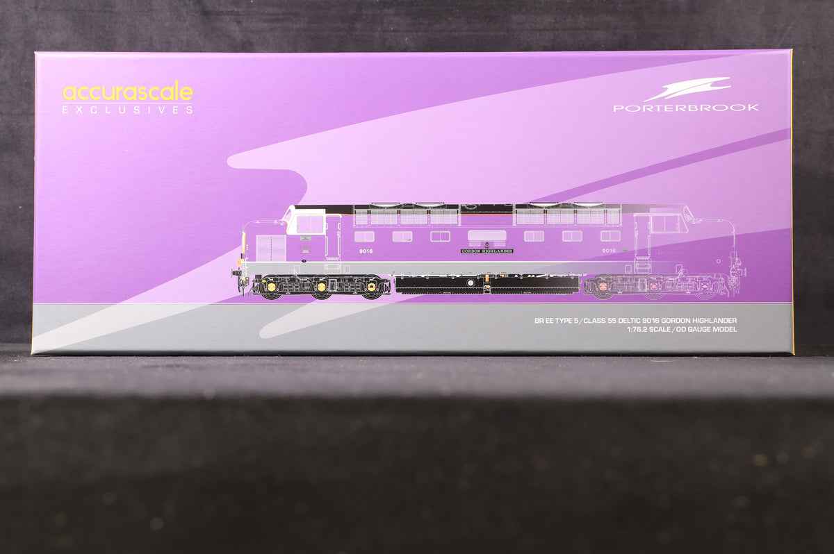 Accurascale OO ACC2793DCC Class 55 Deltic &#39;9016&#39; Porterbrook Purple, DCC Sound