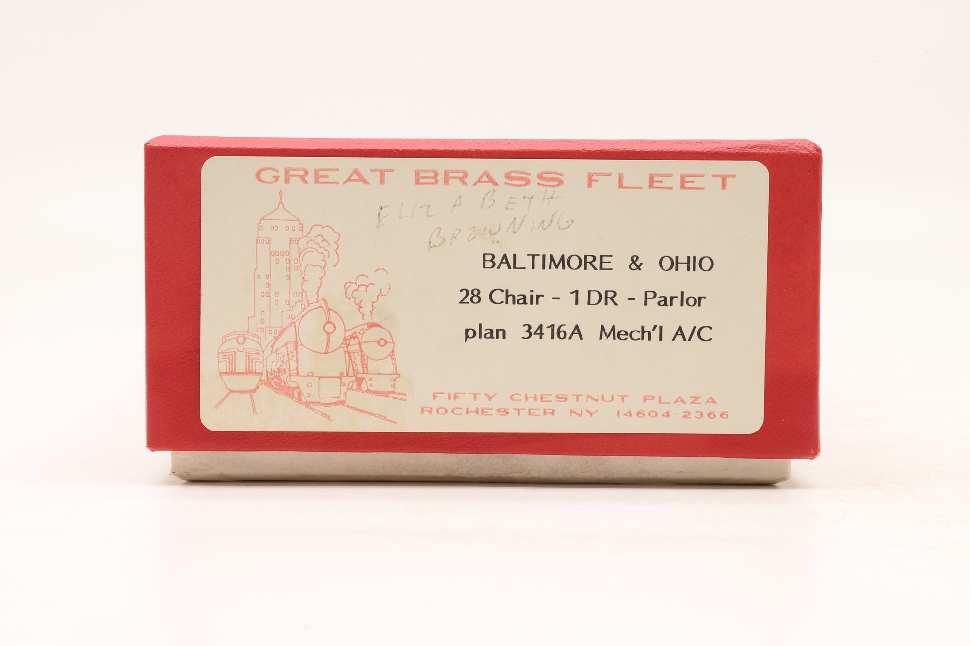 Great Brass Fleet HO Brass Baltimore & Ohio 28 Chair Parlour Coach Custom Painted