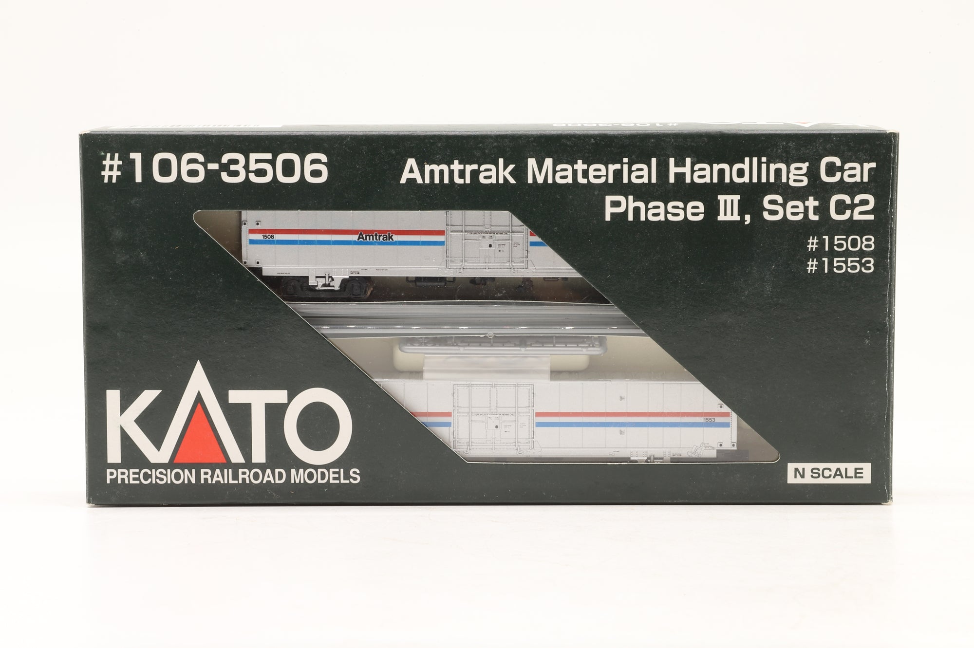 Kato N 106-3506 Amtrak Material Handling Car Set C2