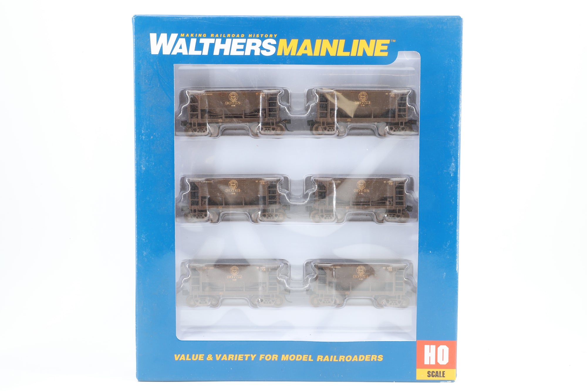 Walthers HO 910-58014 6-Pack of 24' Minnesota Ore Cars in DMIR Brown - Pro-Customised/Weathered