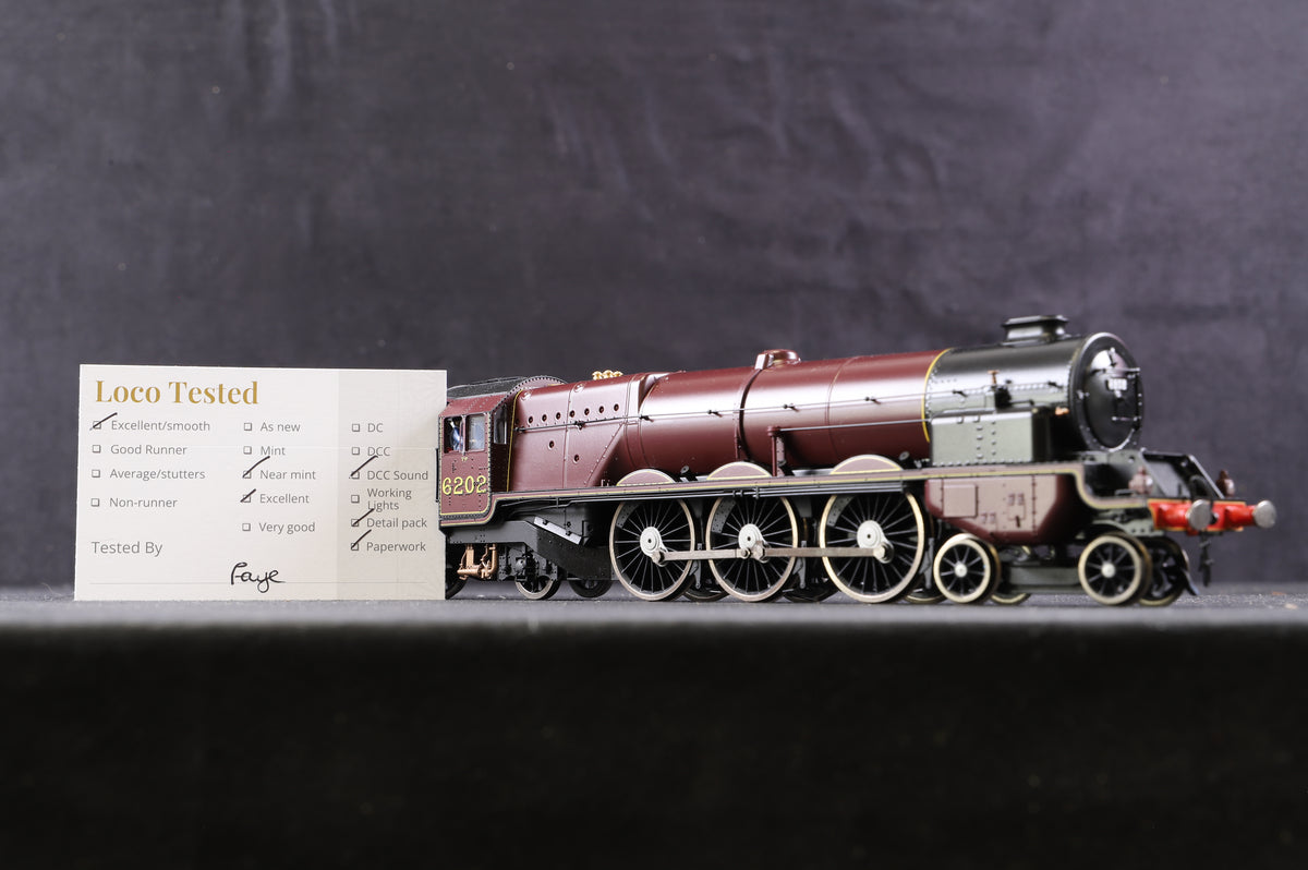 Hornby OO R30134TXS LMS Princess Royal Class &#39;The Turbomotive&#39; 40602 &#39;6202&#39;, DCC Sound