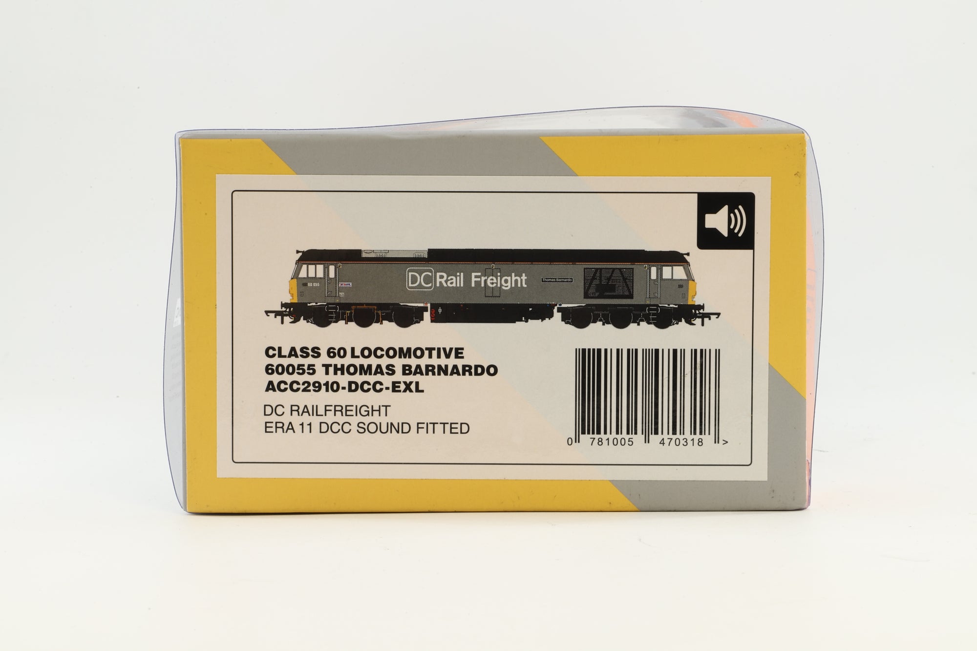 Accurascale OO ACC2910-DCC-EXL Class 60 '60055' Thomas Barnardo' DC Railfreight DCC Sound