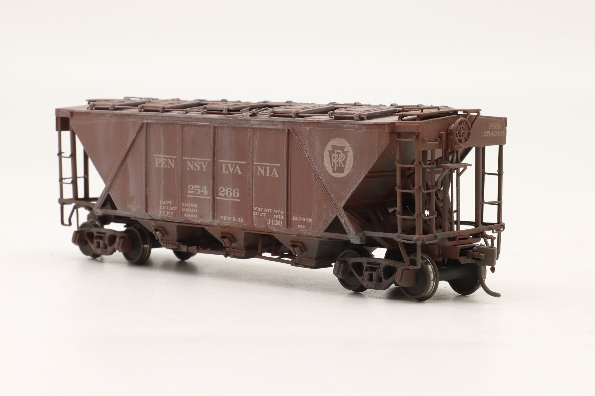 Oriental Limited HO Brass PRR H30 Covered Hopper Wagon Weathered Custom Painted