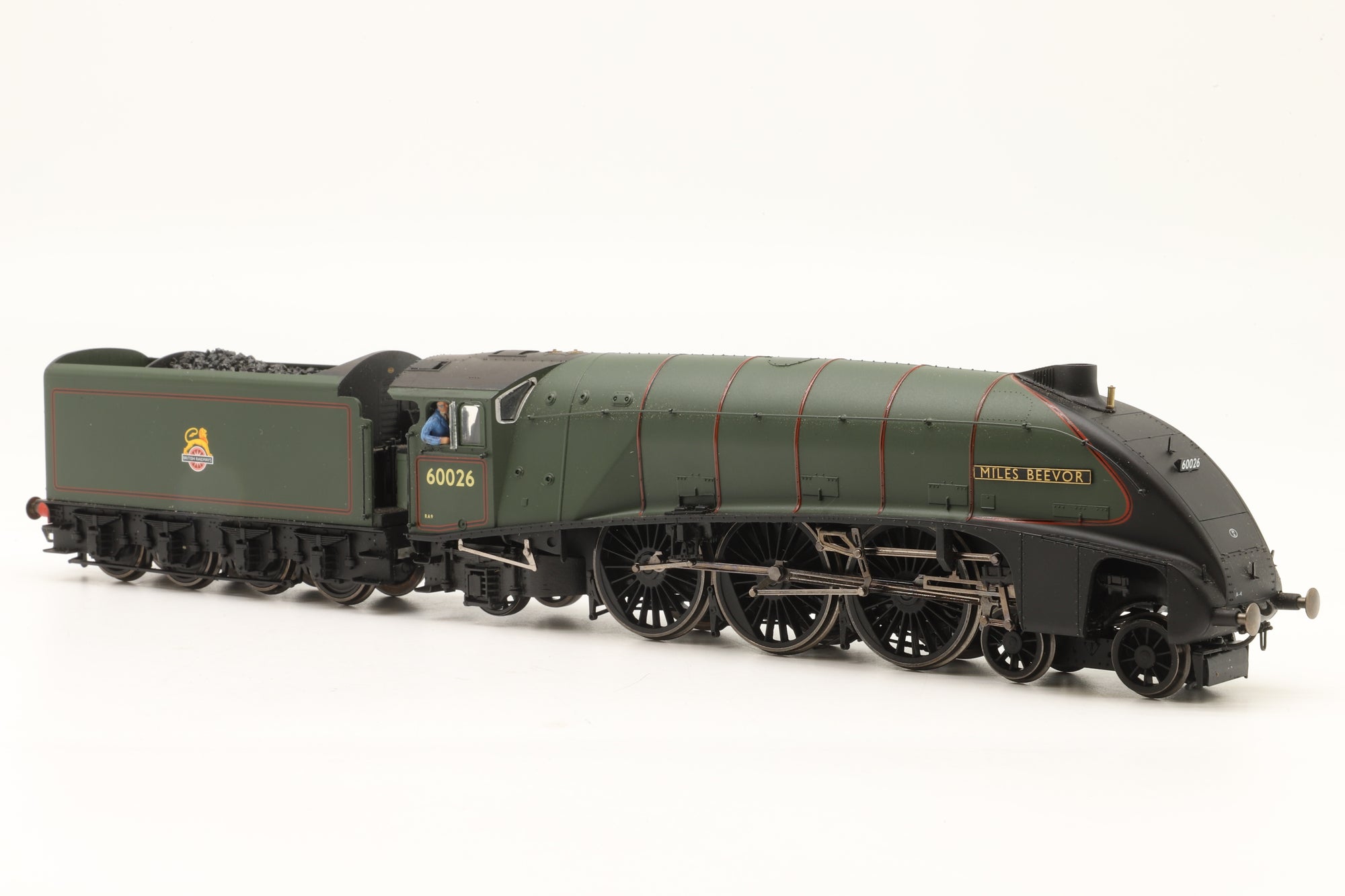 Hornby OO R3522 Class A4 '60026' 'Mile Beevor' BR Lined Green E/C Weathered DCC Sound