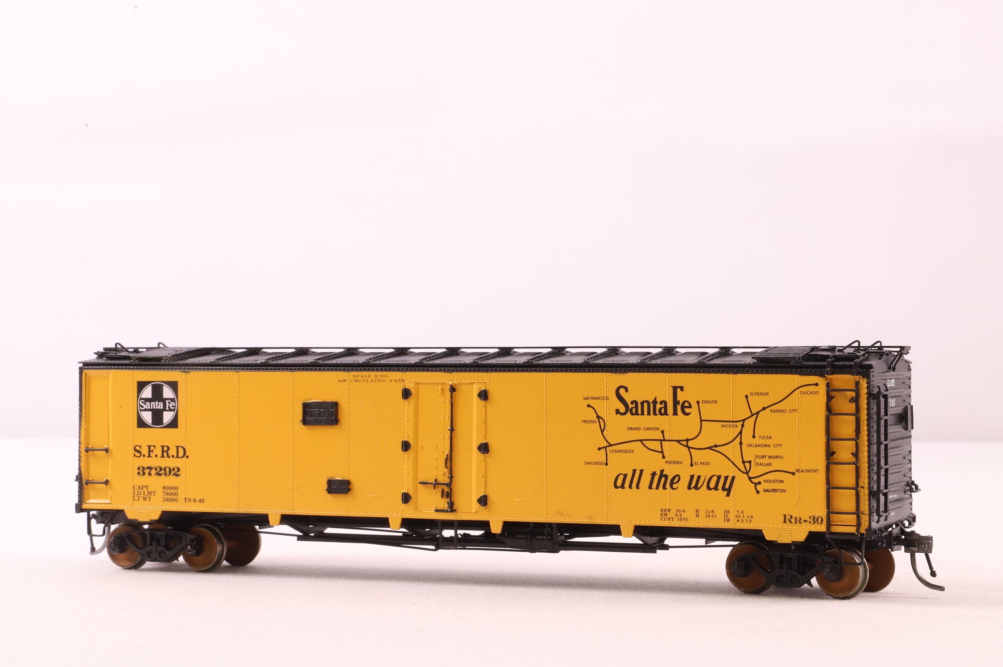 Overland Models HO Brass OMI-3283 Reefer SFRD Ice Bunker Steel Class RR-22 50' '37292'