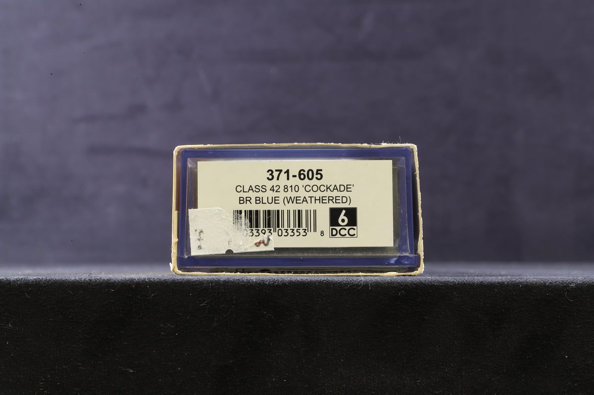 Graham Farish N 371-605 Class 42 &#39;810&#39; &#39;Cockade&#39; BR Blue Weathered DCC Fitted