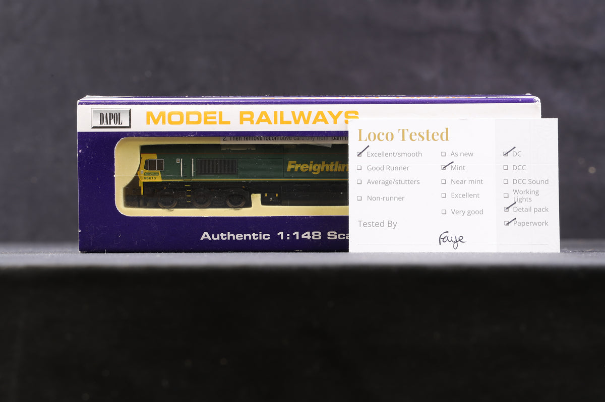 Dapol N ND-056 Class 66 Freightliner &#39;66613&#39;