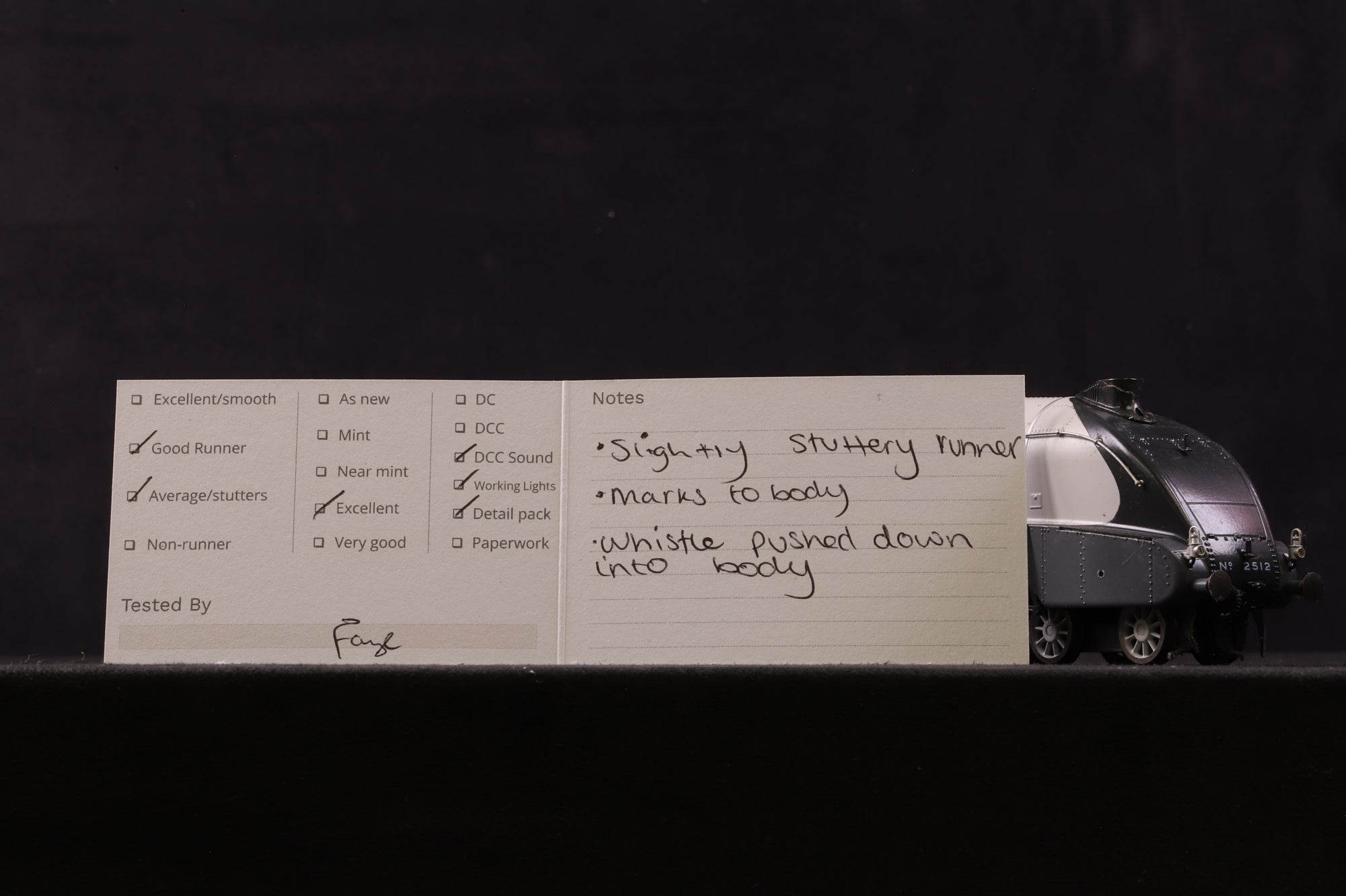 Dapol Black Label OO BL-001-005 Class A4 '2512' 'Silver Fox' LNER Silver DCC Sound & Smoke