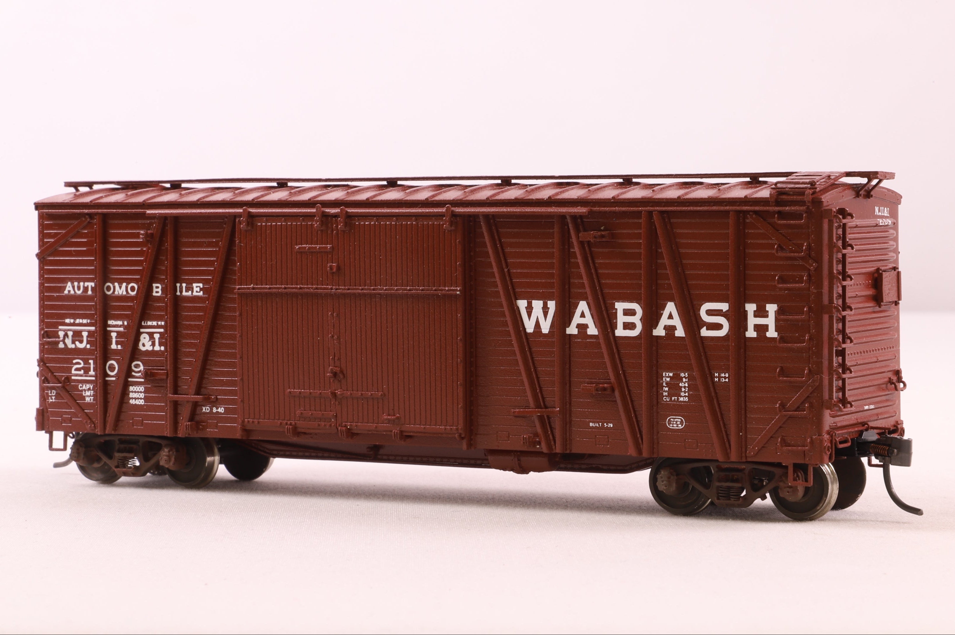 Overland Models HO Brass OMI-3266 Box Car Auto Wabash NJI&I '2109