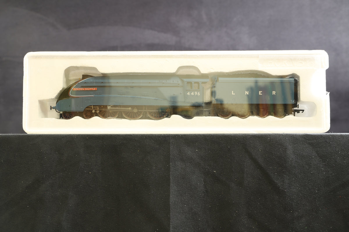 Hornby Railroad OO R3280 Class A4 4-6-2 LNER Garter Blue 4496 &#39;Golden Shuttle&#39;
