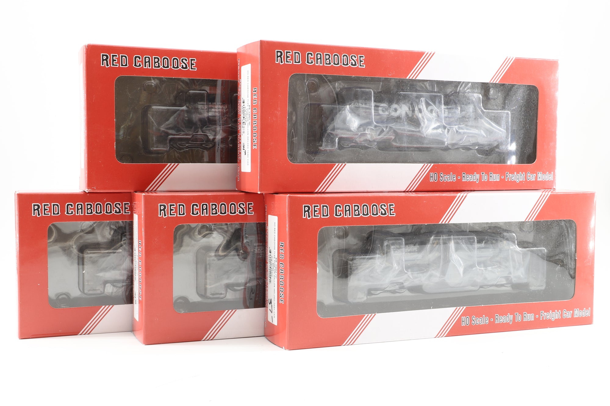 Red Caboose HO Rake Of 5 10k Gallon Welded Tank Cars Inc. RR33005-16, RR33002-76, RR-33002-71, RR-33002-73 & RR33046-20
