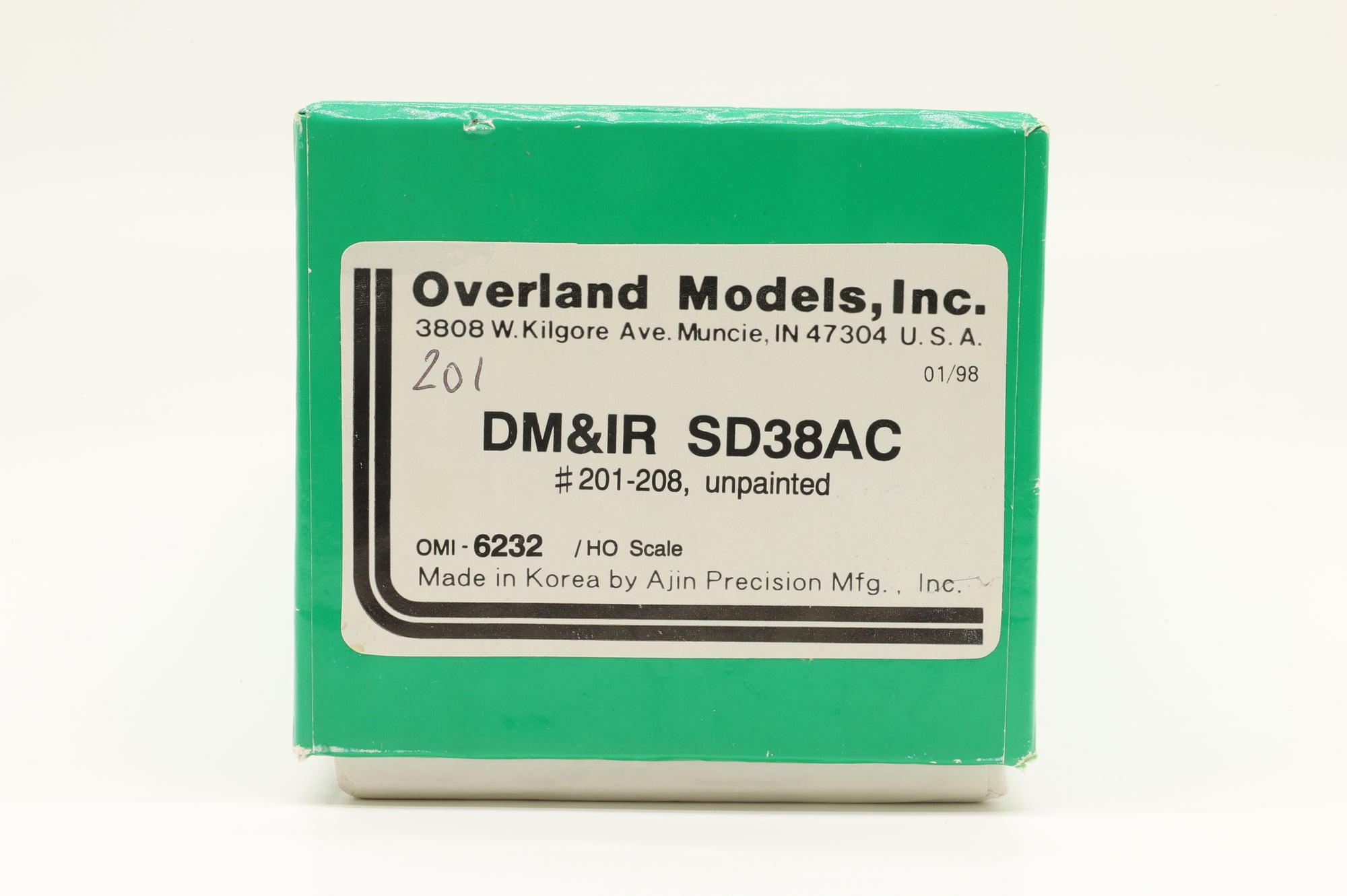 Overland Models/Ajin Precision HO Brass SD38AC #201 in DM&IR Livery - DCC