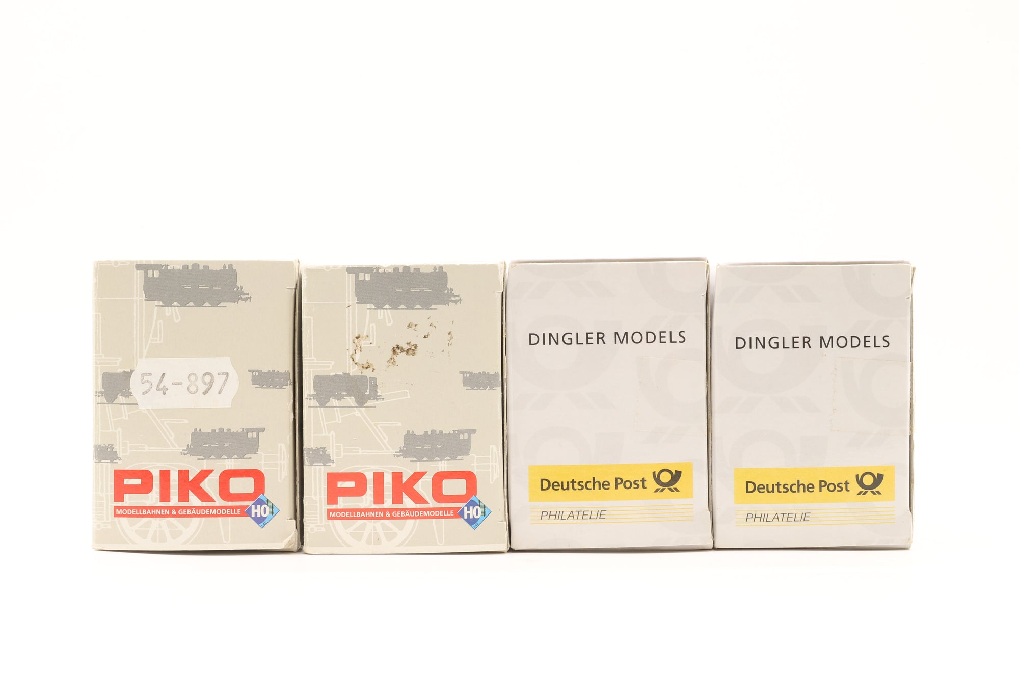 Piko/Dingler Models HO Rake Of 4 Assorted Wagons Inc. 54942 & 54897