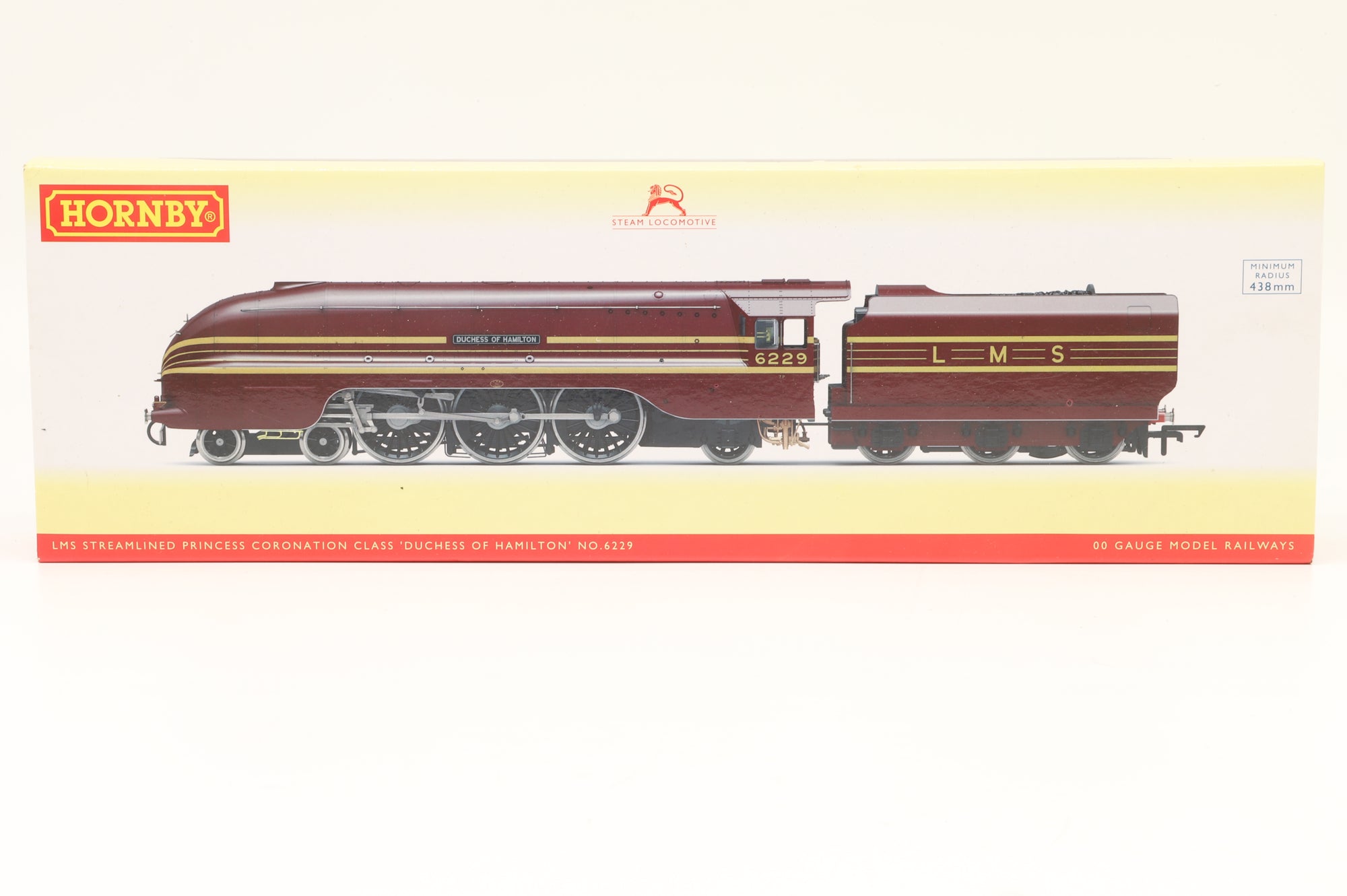 Hornby OO R3677 LMS Streamlined Princess Coronation Class 'Duchess of Hamilton' '6229' LMS