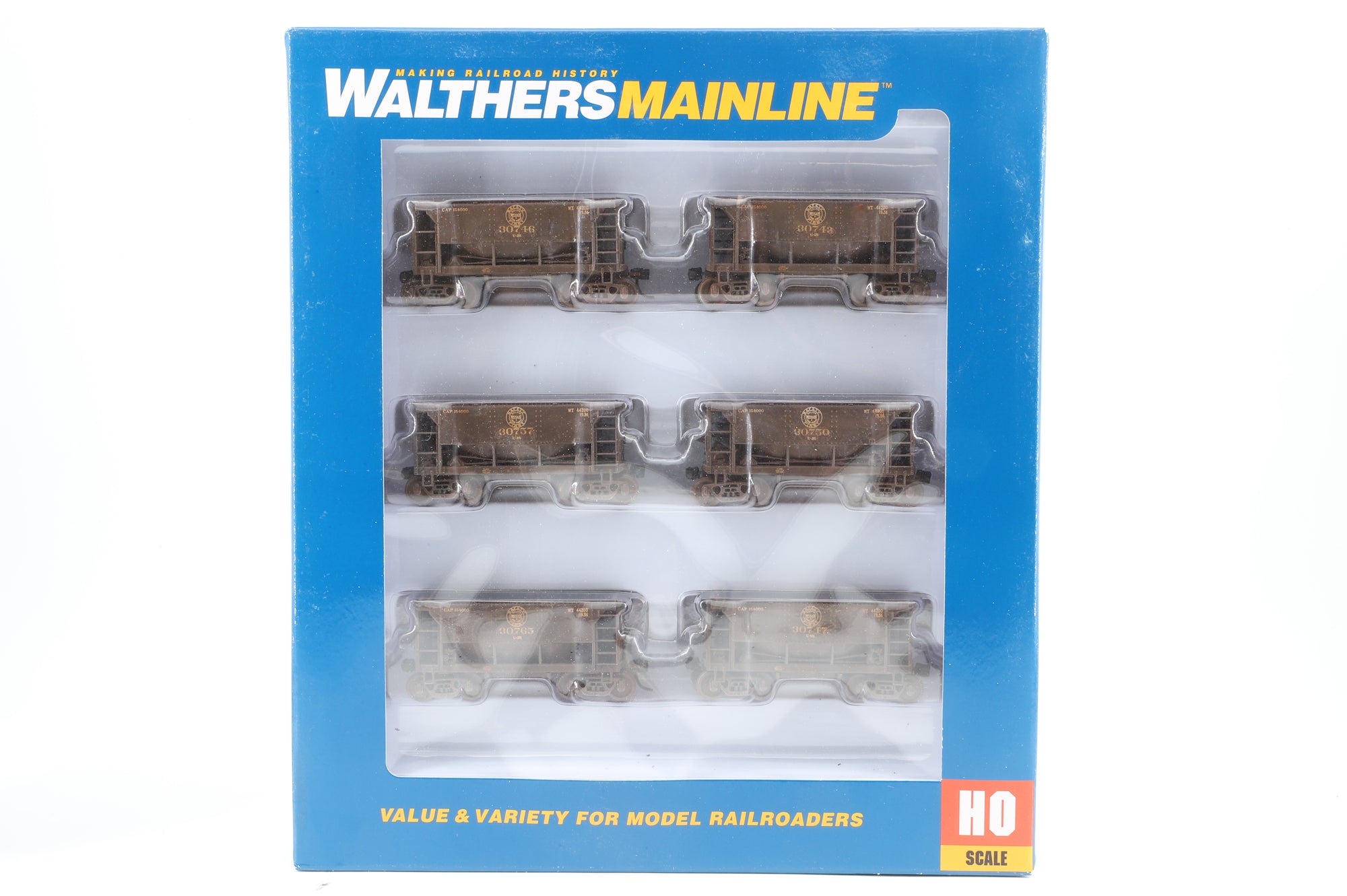 Walthers HO 910-58014 6-Pack of 24' Minnesota Ore Cars in DMIR Brown - Pro-Customised/Weathered