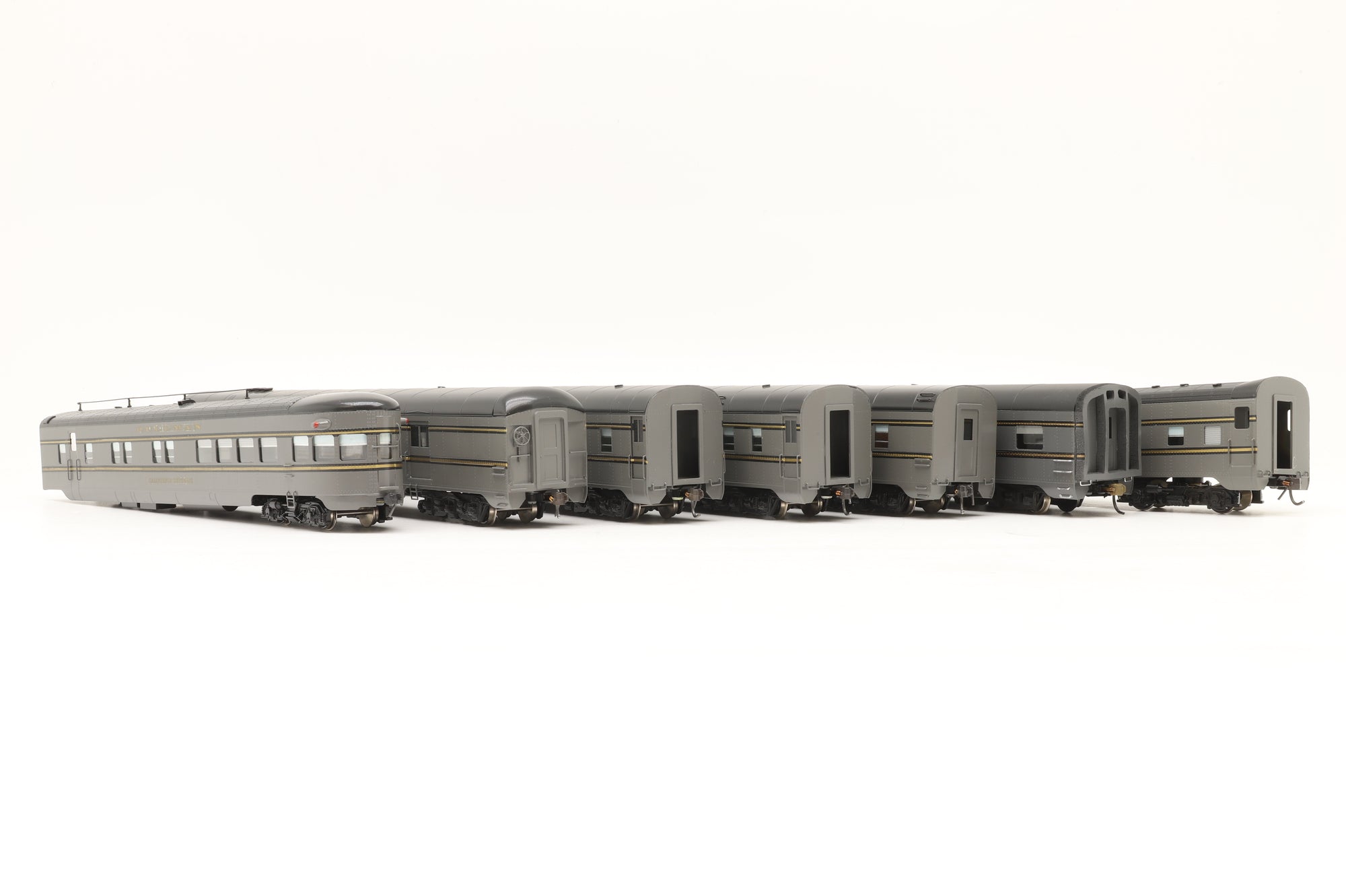 Oriental Limited HO Brass Rake of 7 The Forty-Niner Coaches