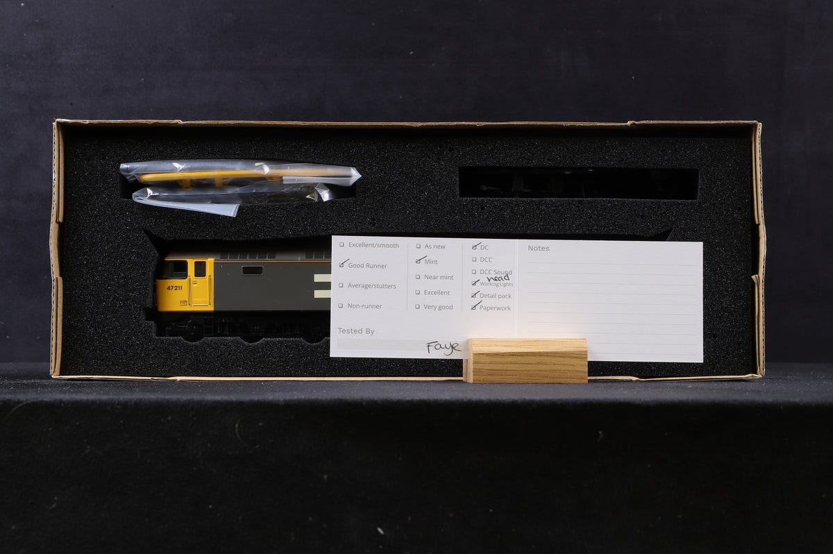 Heljan OO 4802 Class 47/0 &#39;47211&#39; Railfreight Grey Large logo &amp; Yellow cab ends