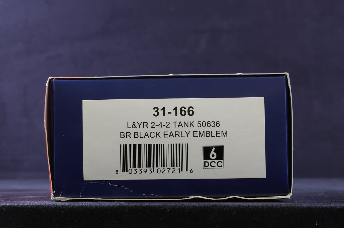 Bachmann OO 31-166 L&amp;YR 2-4-2 Tank &#39;50636&#39; BR Black E/C