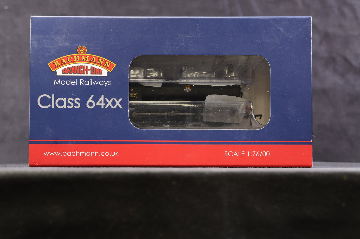 Bachmann OO 31-636 Class 64xx Pannier Tank &#39;6417&#39; BR Black E/C