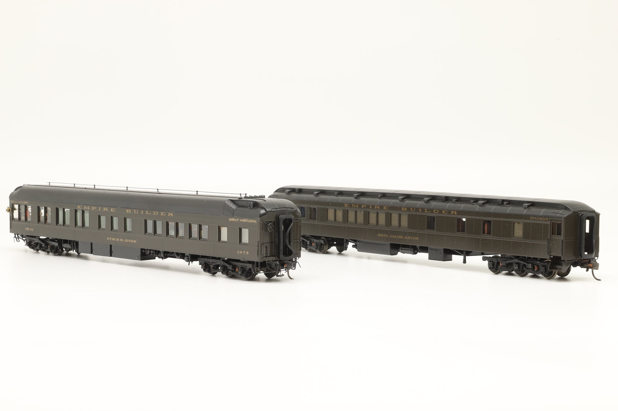Oriental Limited HO Brass Rake of 9 Great Northern Empire Builder Coaches
